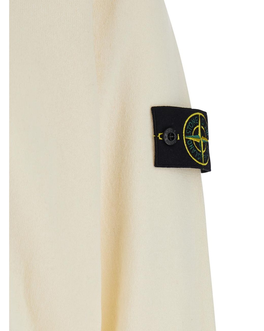 Stone Island White T-Shirt Basico Long Sleeve Cotton for men