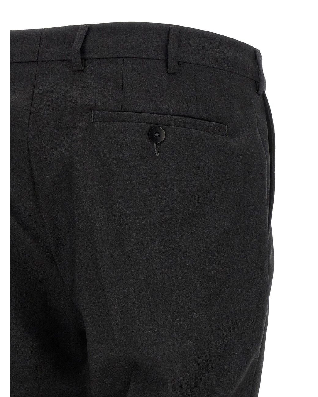 Pal Zileri Black Wool Two-Piece Pant Suit — Anthracite
