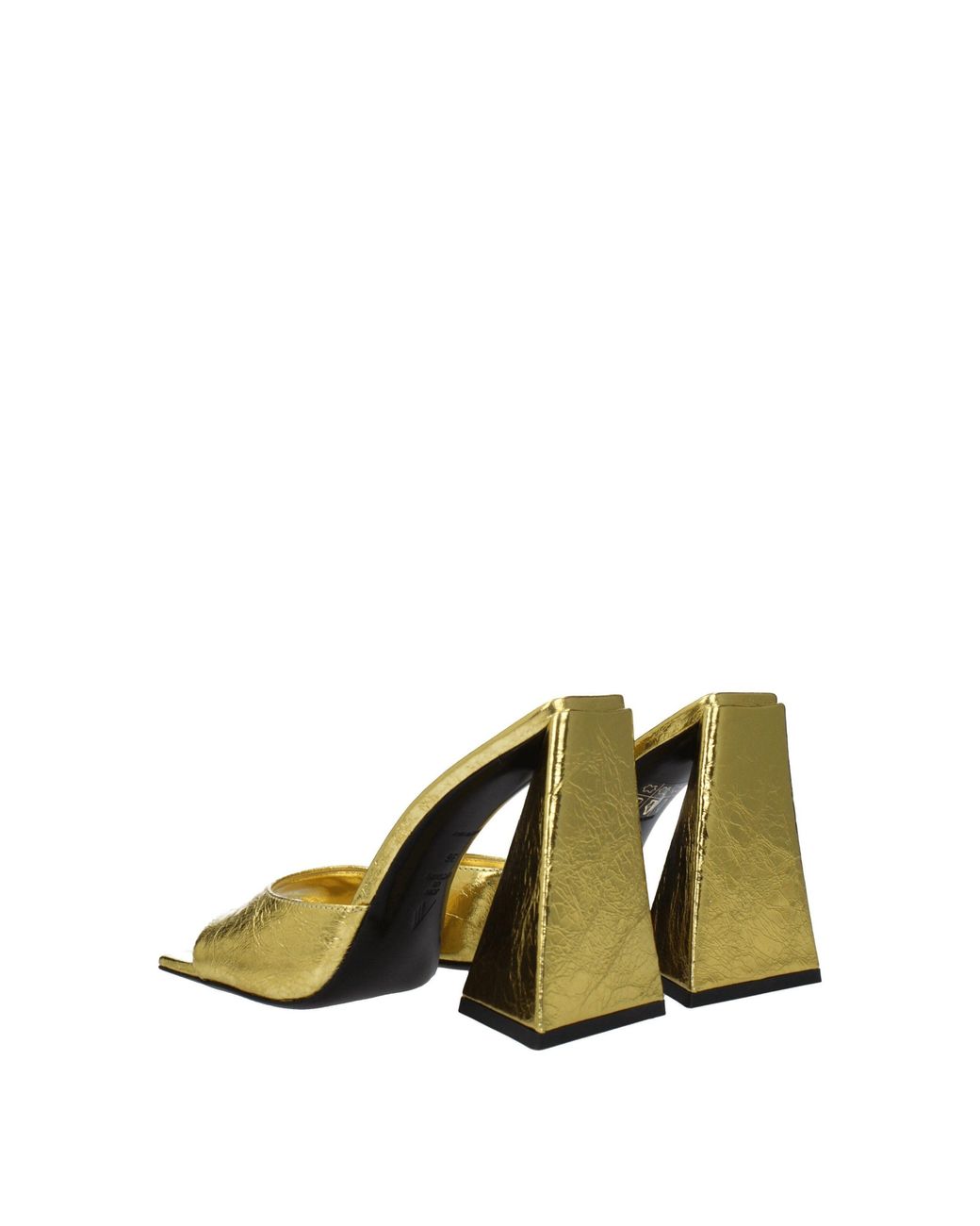 The Attico Yellow Leather Platform Sandals