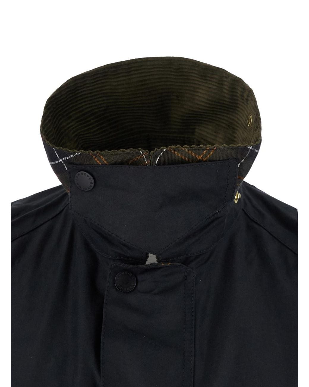 Barbour Black Waxed Jacket Beaufort Cotton And Polyurethane Coat for men