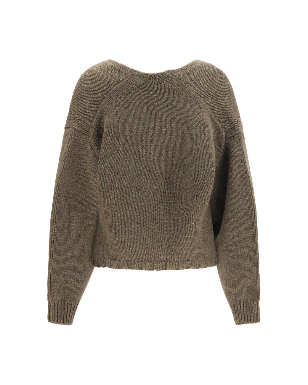 Khaite Green Cardigan Axel V-Neck Cashmere
