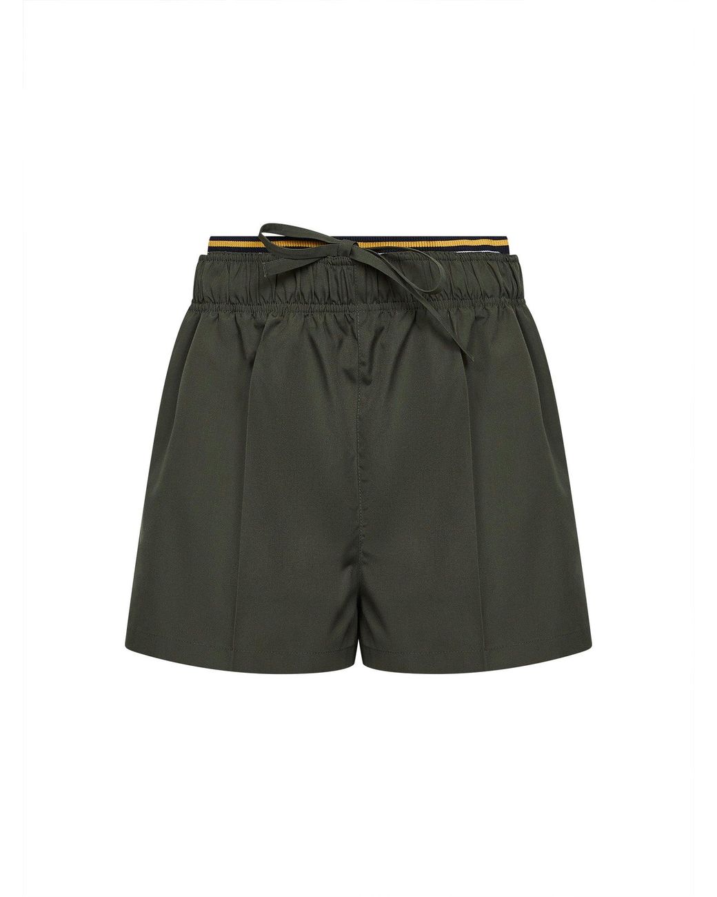 Prada Green Military Twill Shorts Polyester
