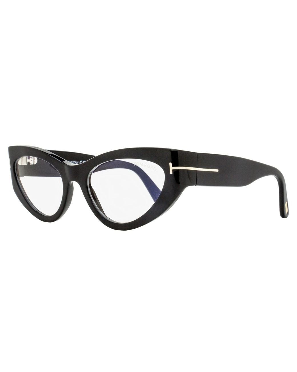 Tom Ford Black Block Cat Eye Eyeglasses Tf6134B 001 55Mm Plastic (Acetate) Sunglasses