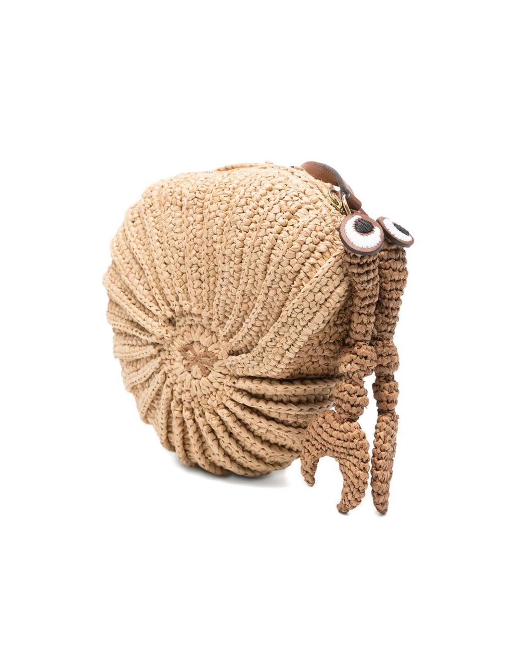 Anya Hindmarch Natural Raffia Crab Detail Shoulder Bag Raffia: 100. Tote