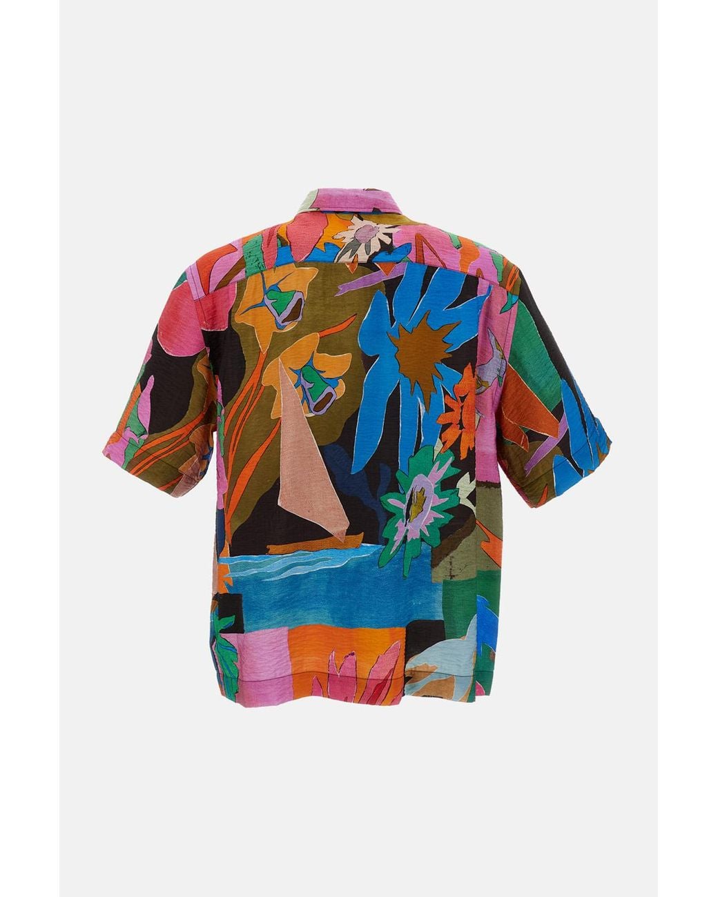 Paul Smith Red Short-Sleeve Patterned Shirt for men