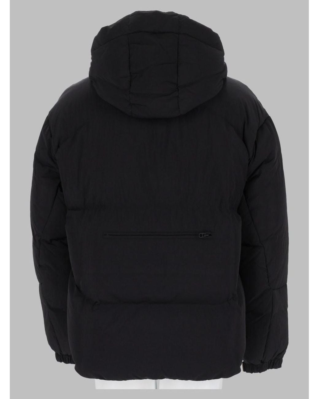 JG1 Black Nylon Hooded Jacket Polyamide for men