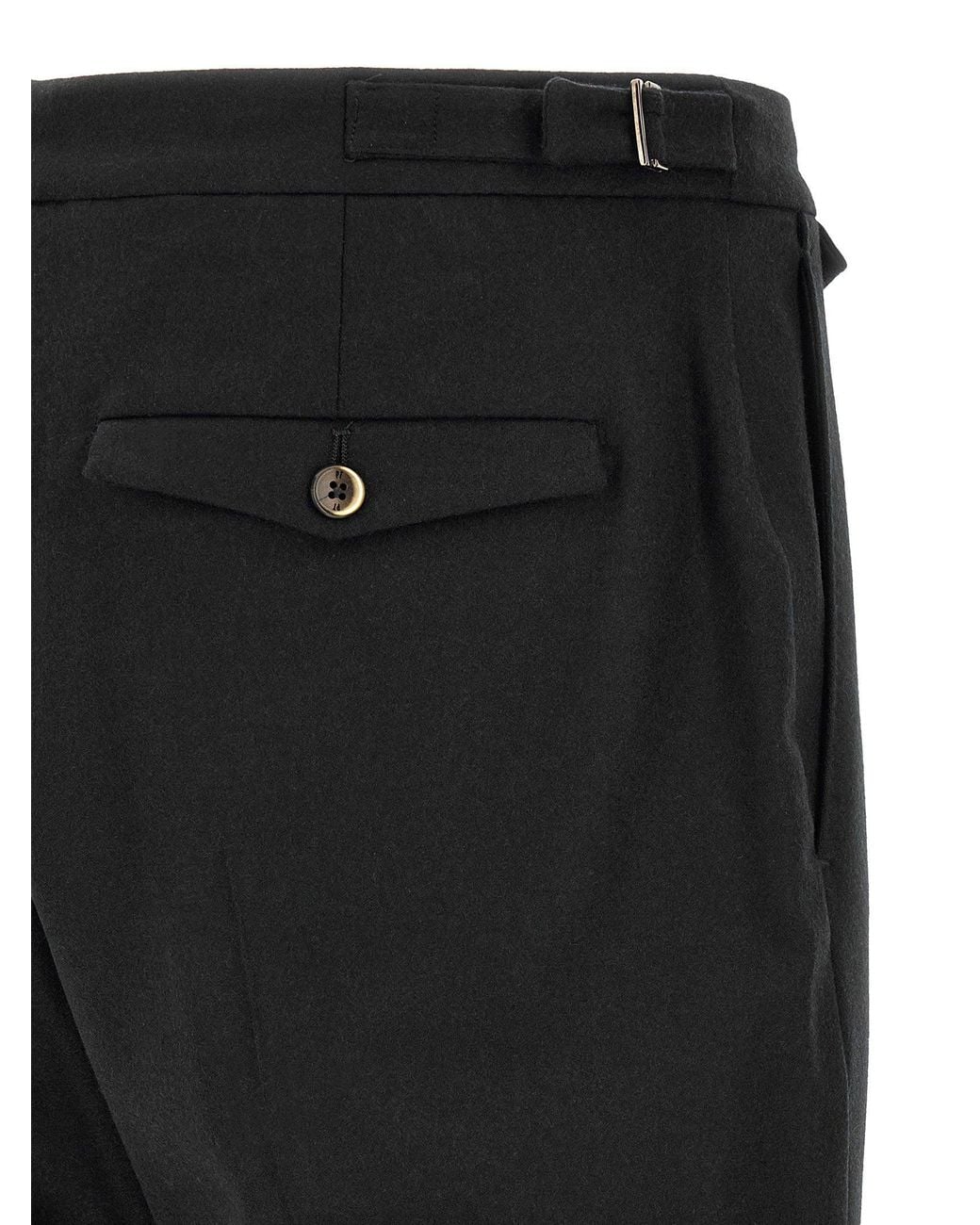 PT Torino Black Union Trousers for men
