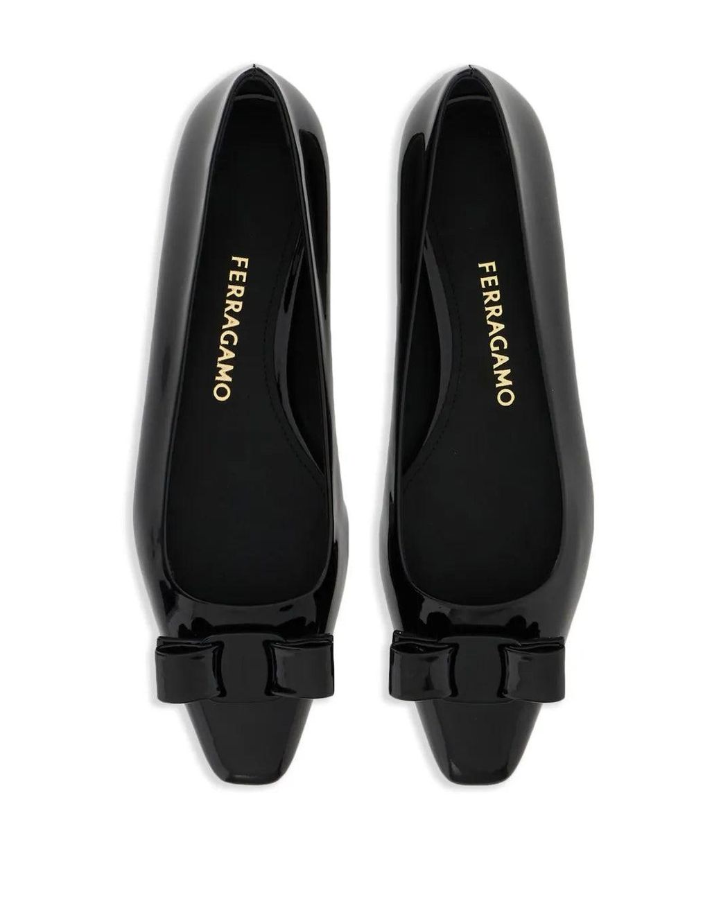 Ferragamo Black Ferragamo Vara Bow Ballerina Shoes