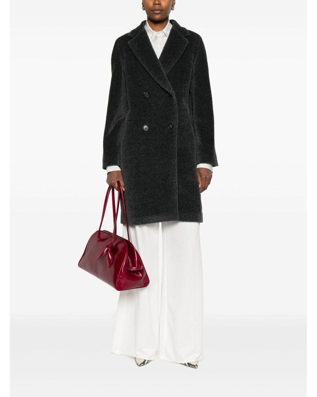 Max Mara Black Coats Wool