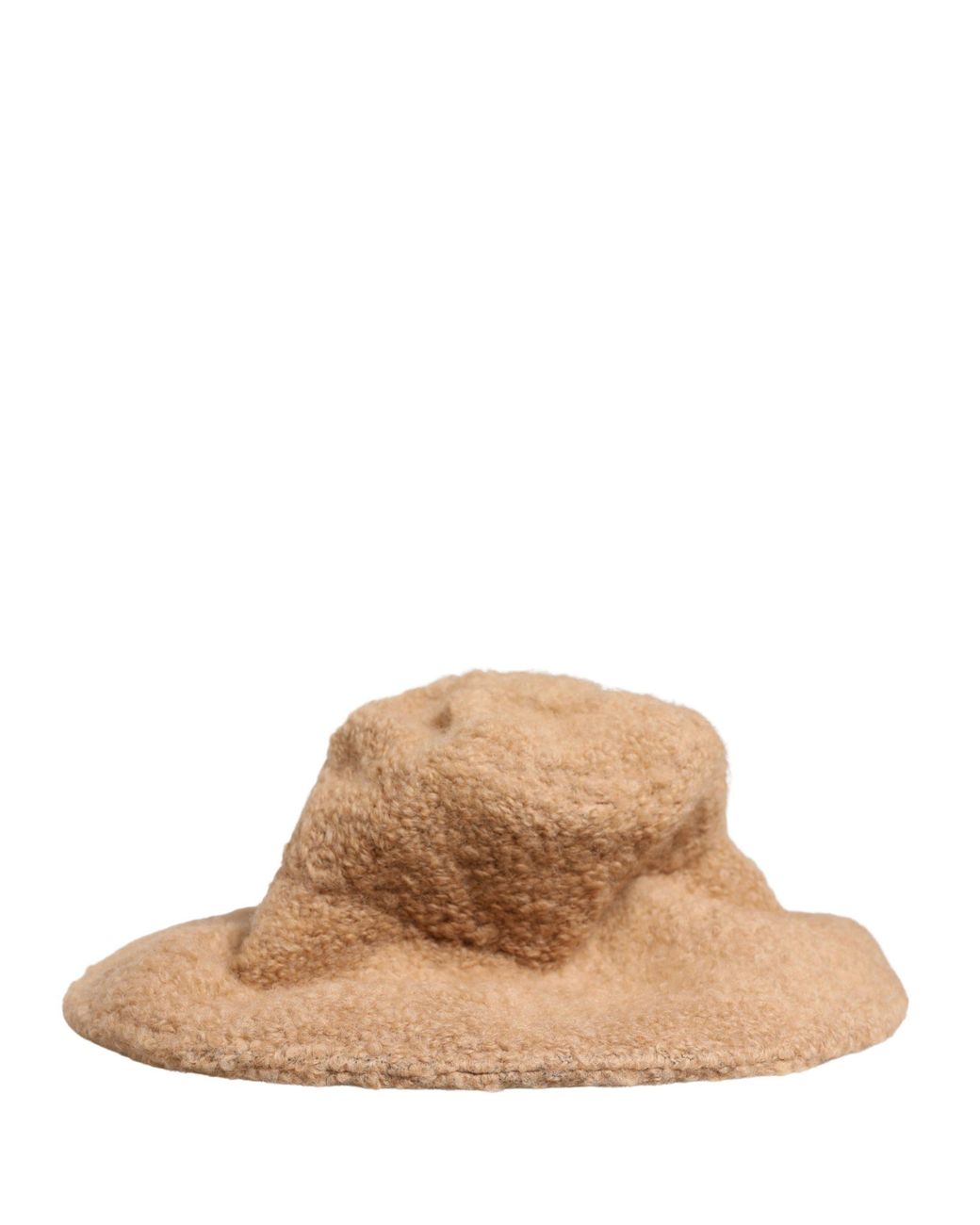 Dolce & Gabbana White Virgin Wool Fur Knitted Capello Hat Nylon Wp