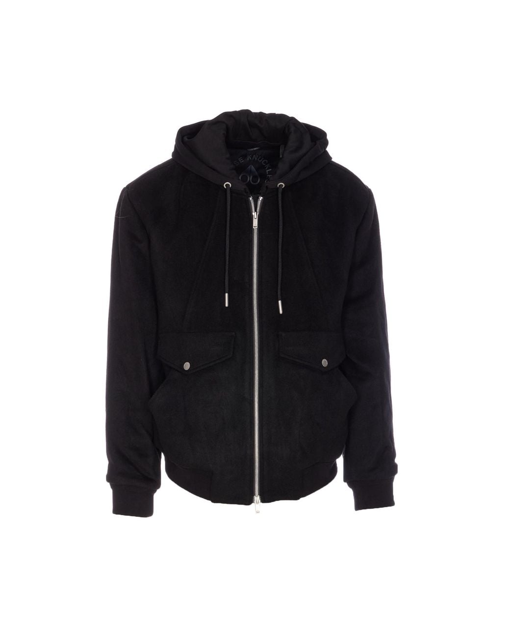 Moose Knuckles Black Jackets Wool for men