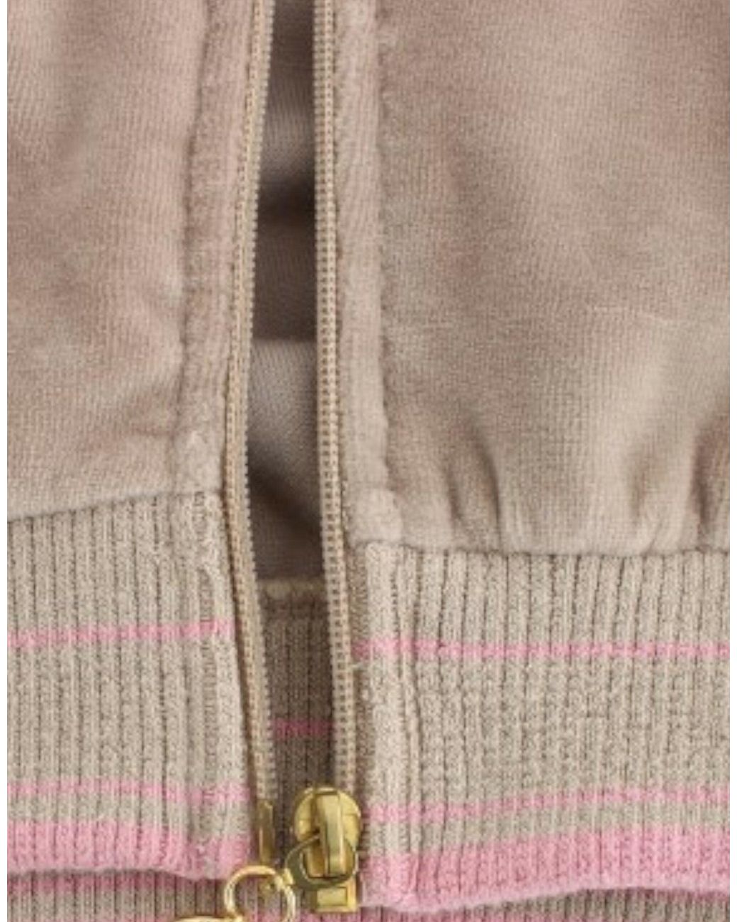 Roberto Cavalli Natural Zip Cardigan With Tone Accents