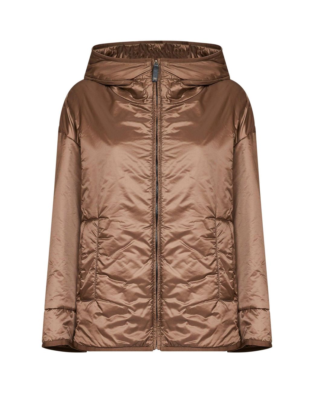 Max Mara Brown Padded Hooded Jacket Mtccleo Puffer