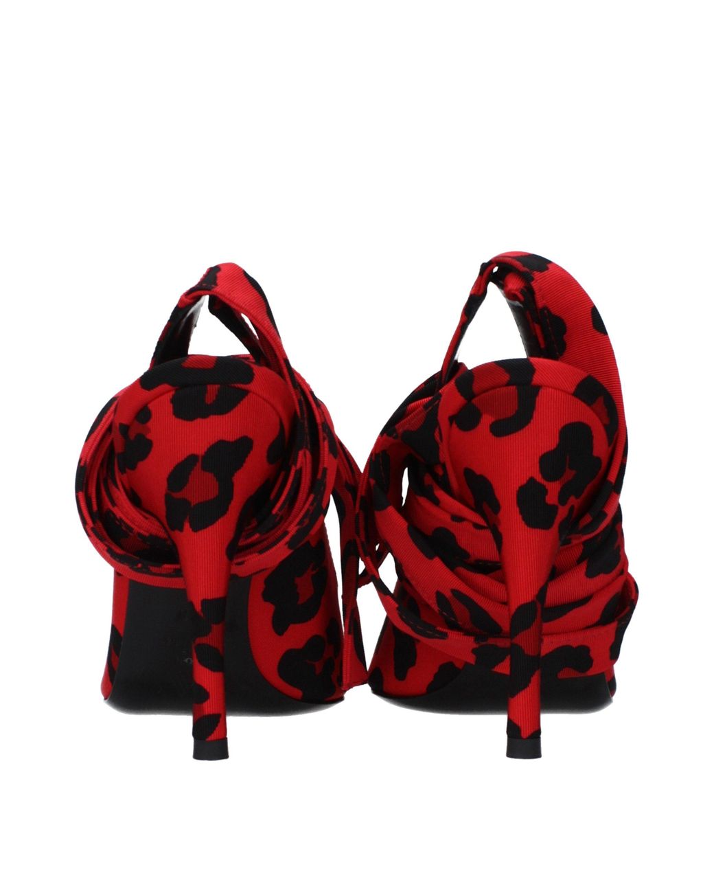 The Attico Red Fabric Sandal