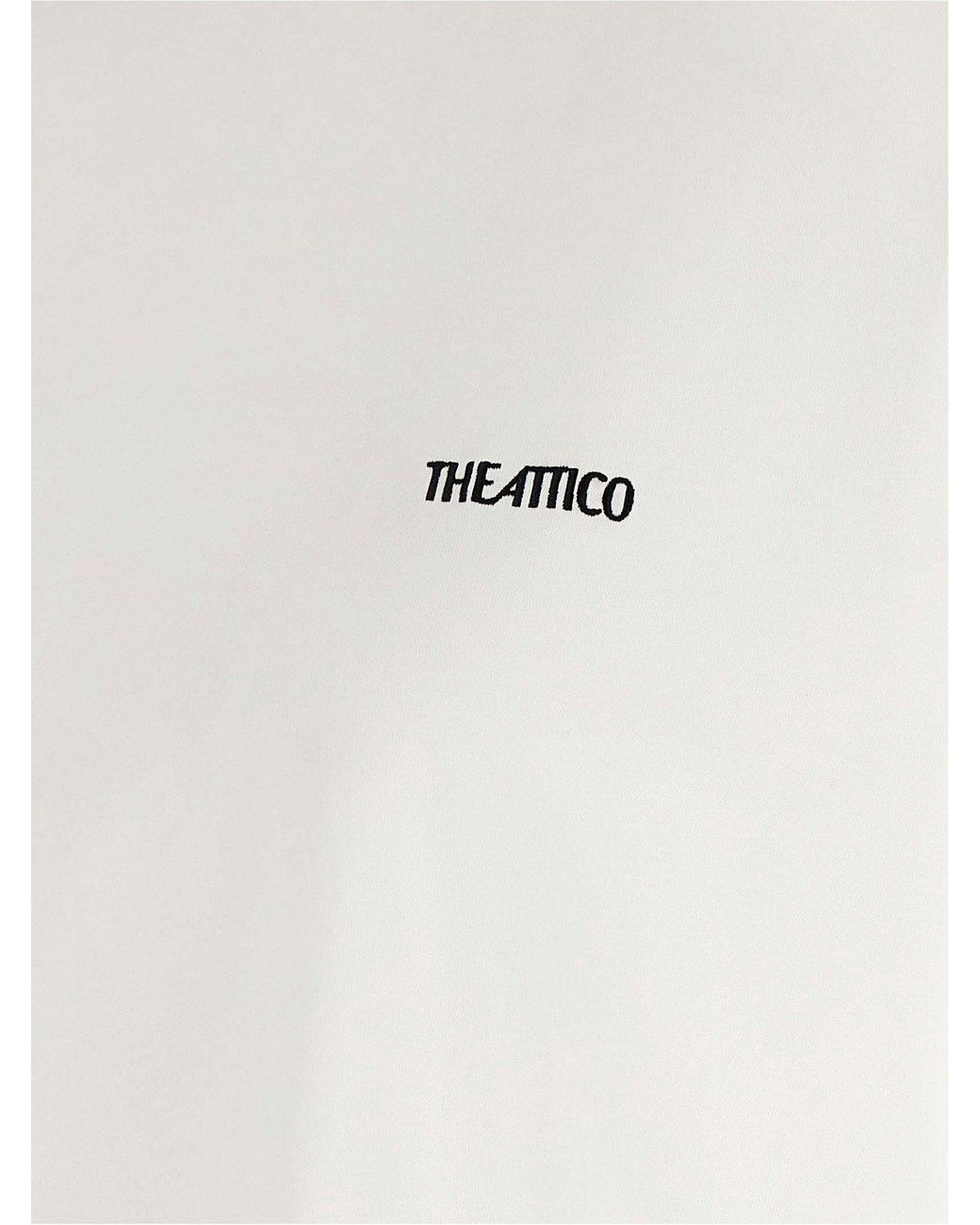 The Attico White Mock-Neck Logo T-Shirt