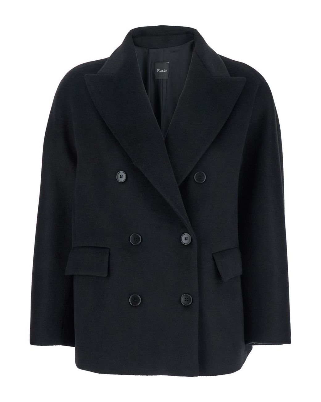 Le Plain Blue Double-Breasted Jacket With Peak Revers