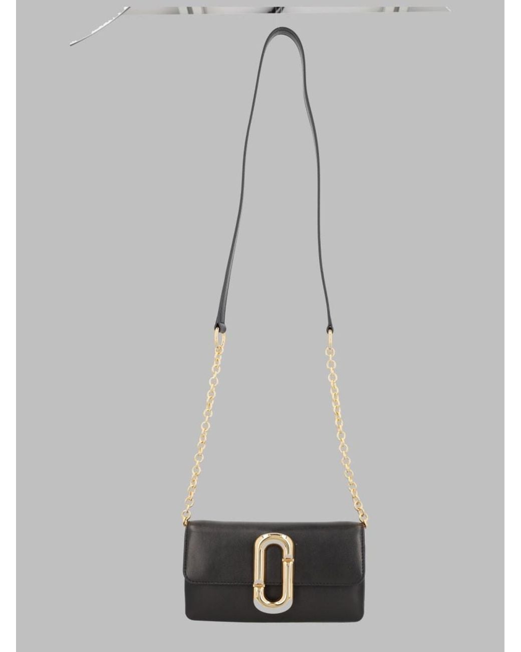 Marc Jacobs Gray Scene Leather Chain Wallet & Purses