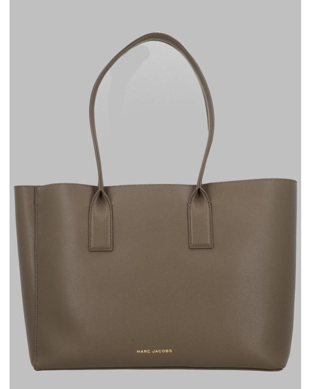 Marc Jacobs Gray The Pop J Marc Work Leather Tote