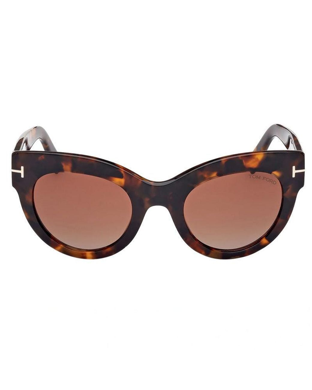 Tom Ford Brown Cat Eye Full Rim, With A Dark Havana Frame And Bordeaux Gradient Lens