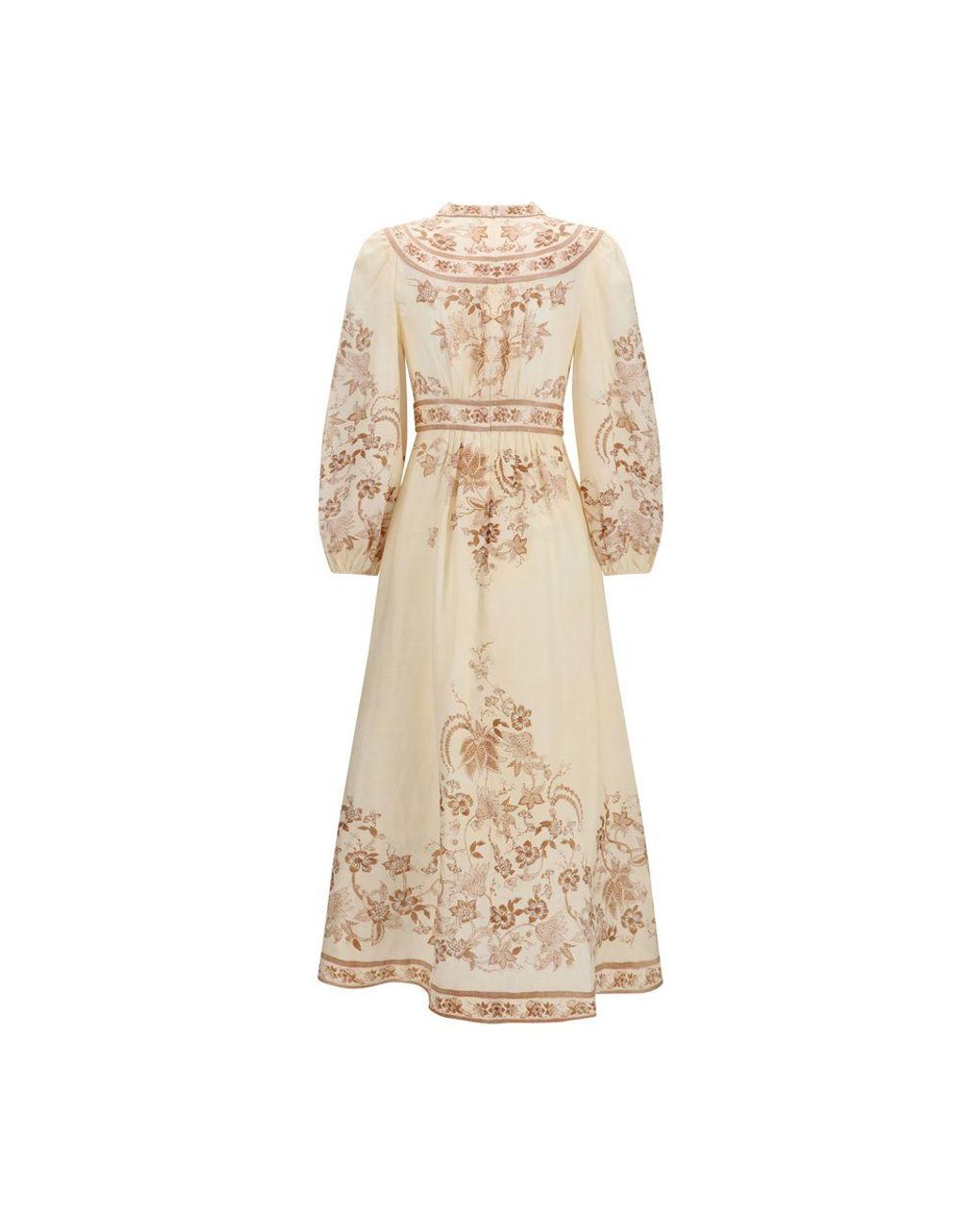 Zimmermann Natural Beige Linen Casual Dress