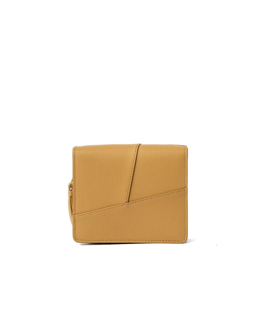 Loewe Natural Puzzle Edge Compact Zip Wallet