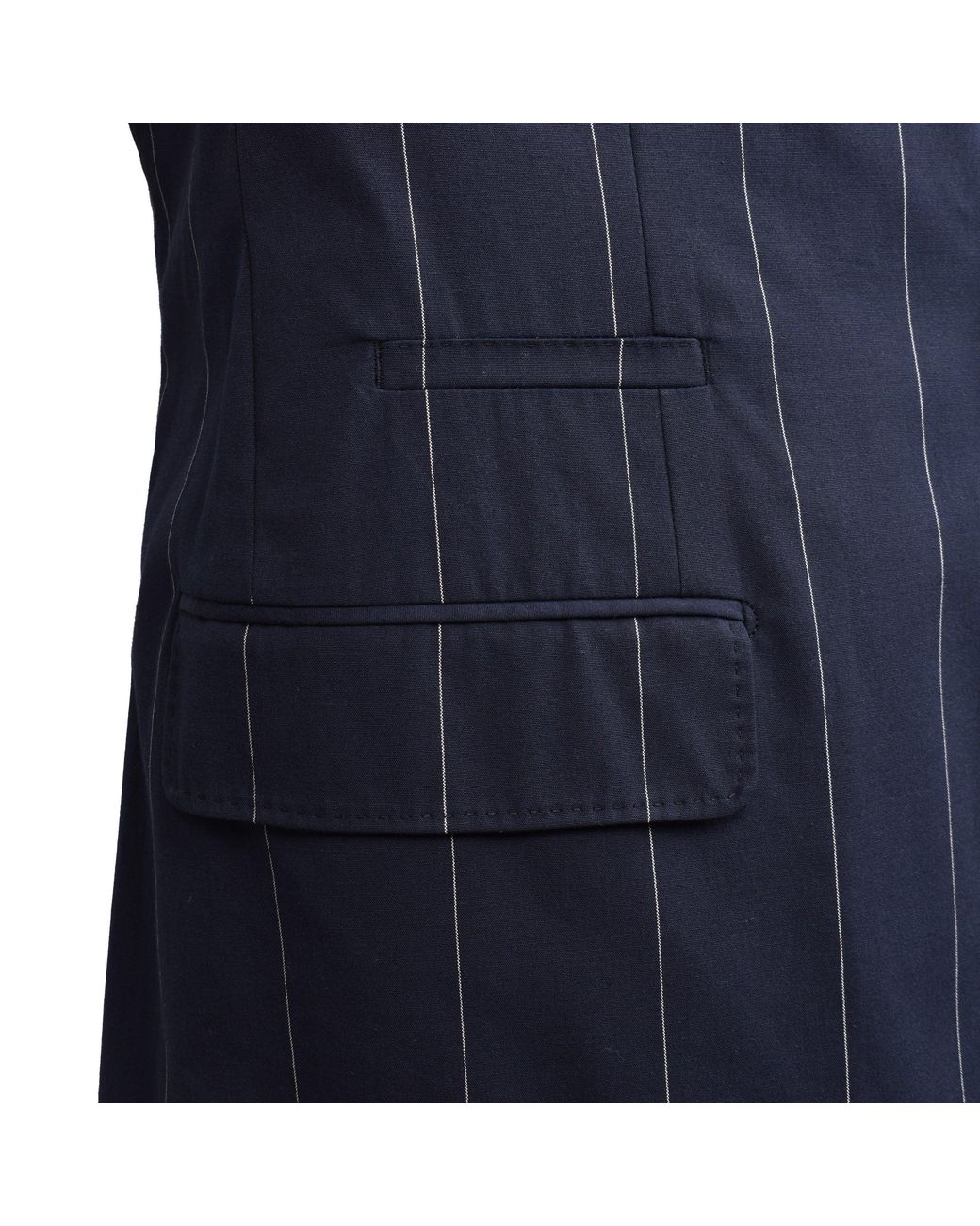 Brunello Cucinelli Blue Pinstripe Tailored Blazer for men