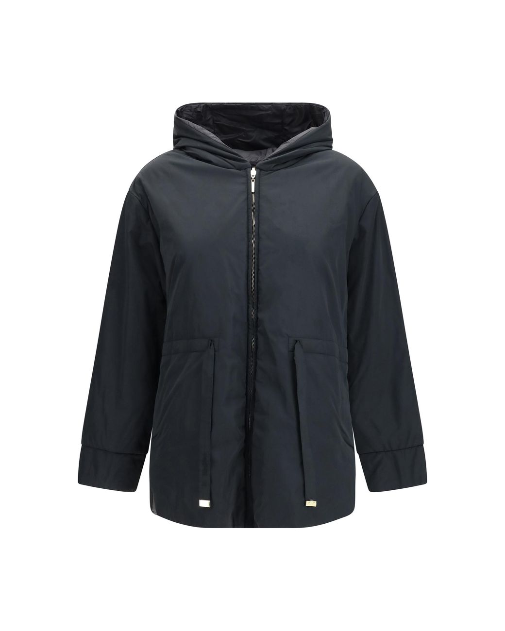 Max Mara Blue Reversible Padded Parka Outer: Polyester Puffer Jackets