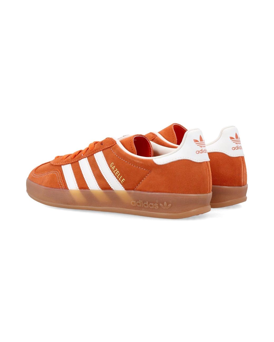 adidas Gazelle Indoor Leather Sneakers in Orange for Men | Lyst