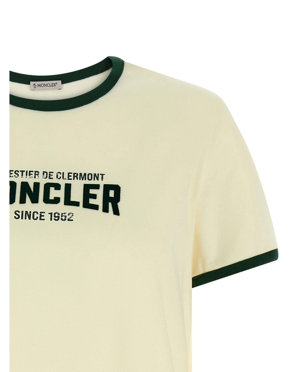 Moncler Yellow Flocked Logo T-Shirt