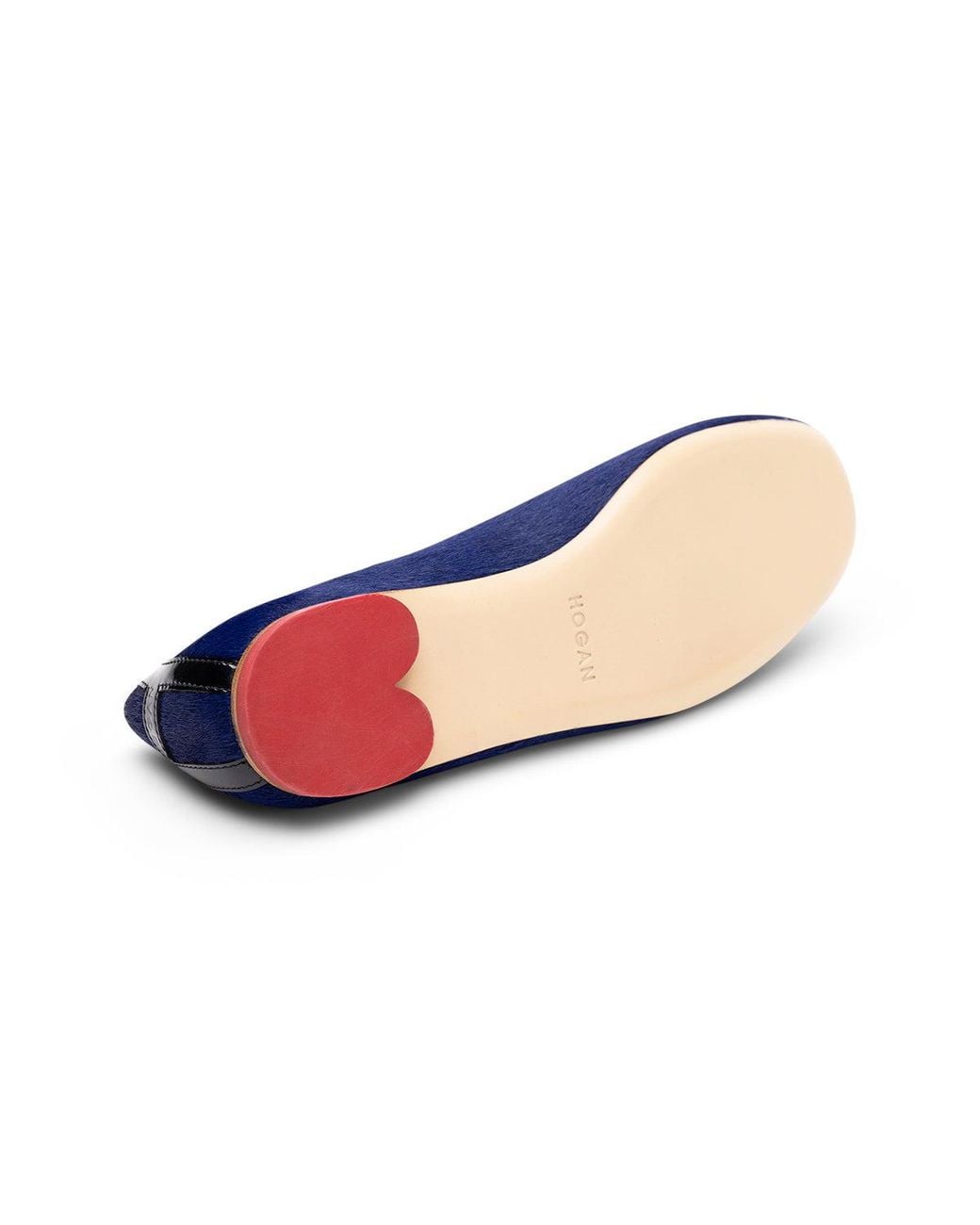 Hogan Blue Heart-Detail Ballet Flats