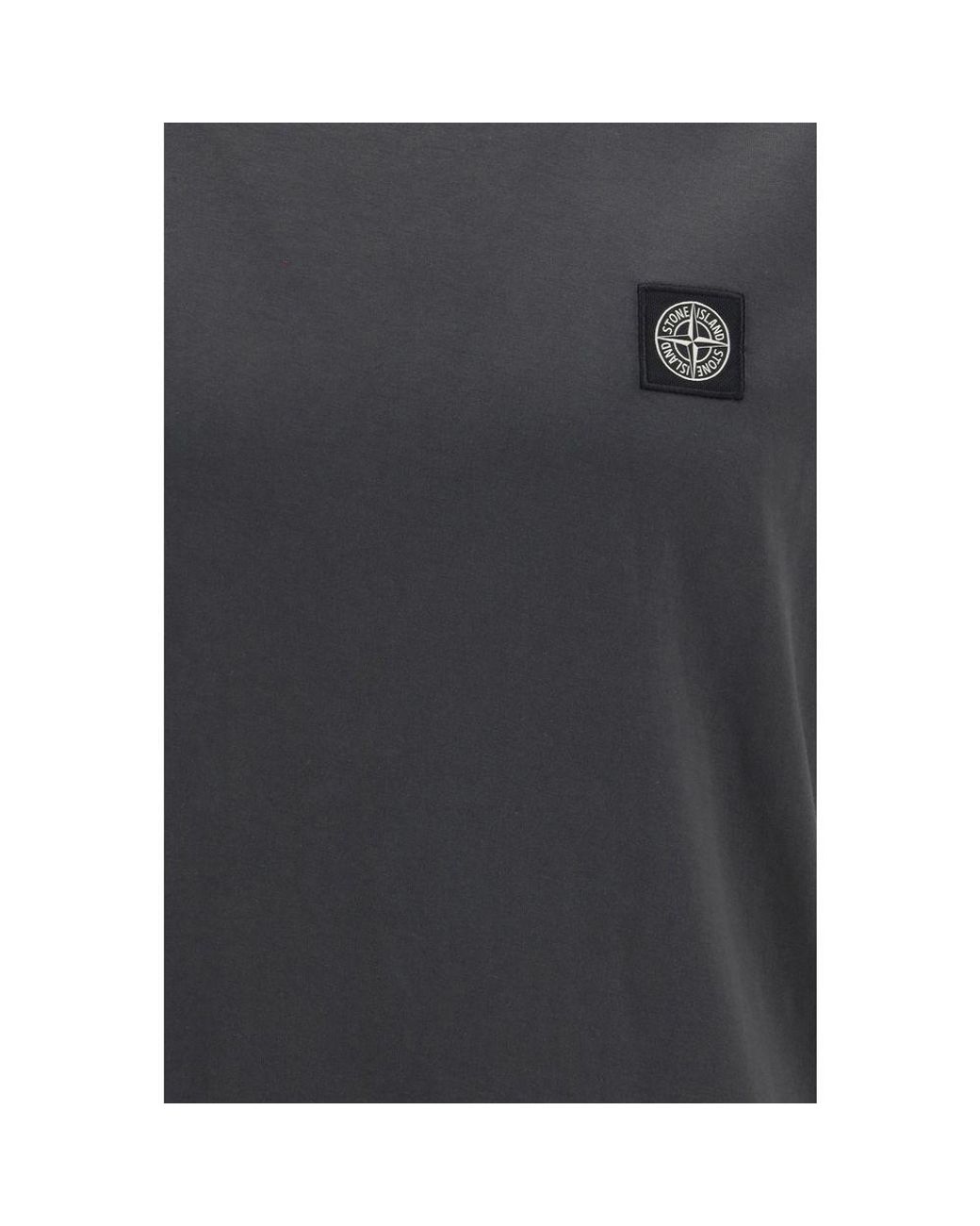 Stone Island Black Gray Cotton T for men