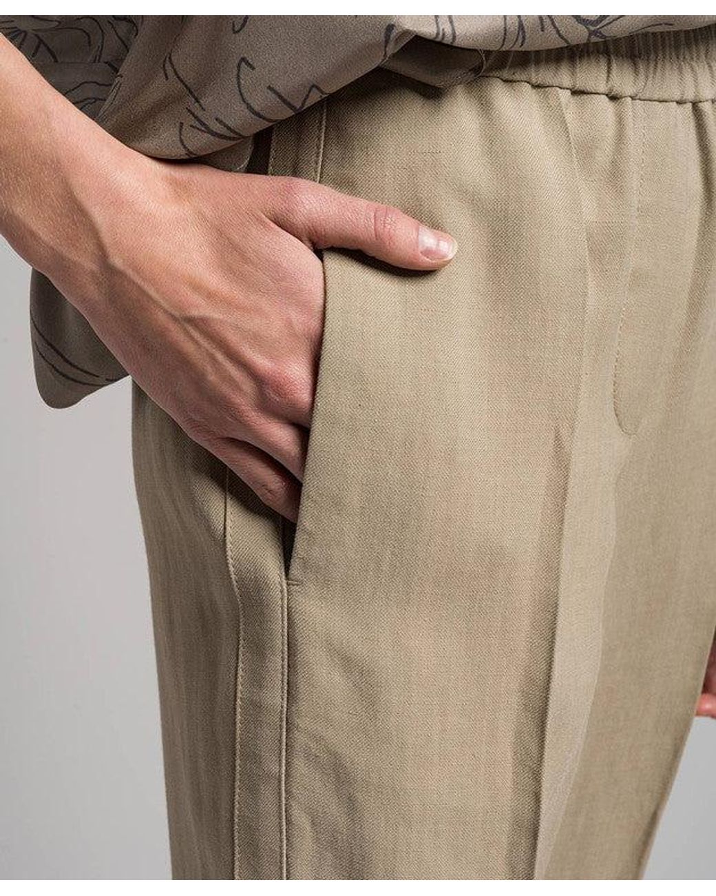Brunello Cucinelli Natural Light Relaxed Trousers