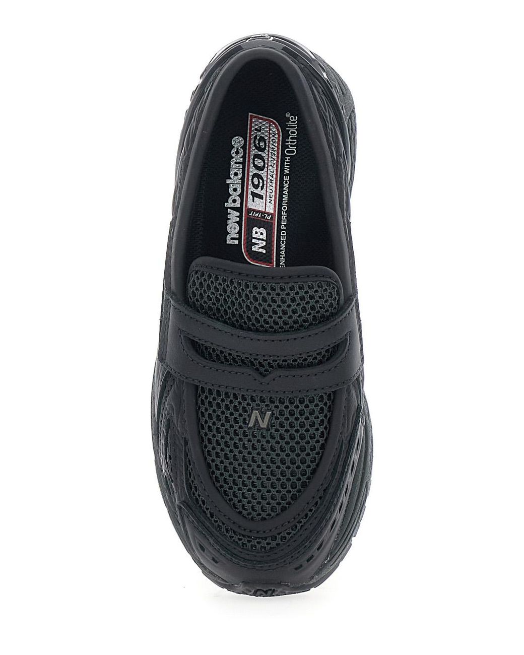 New Balance Black Lifestyle Leather/Textile Sneaker