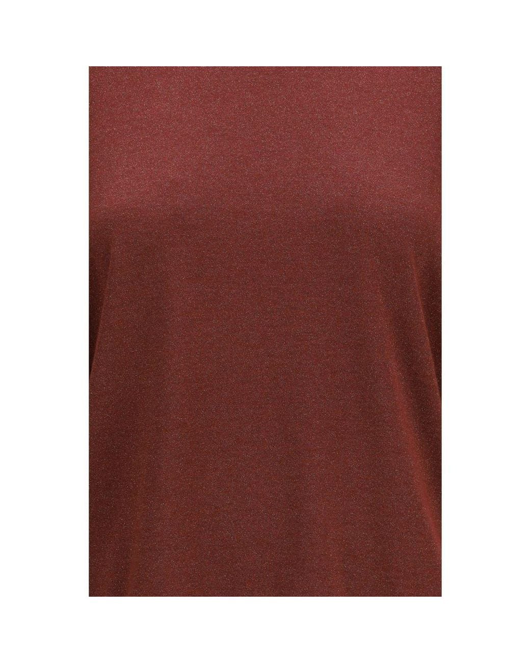 Brunello Cucinelli Red Bordeaux Cashmere Sweatshirt