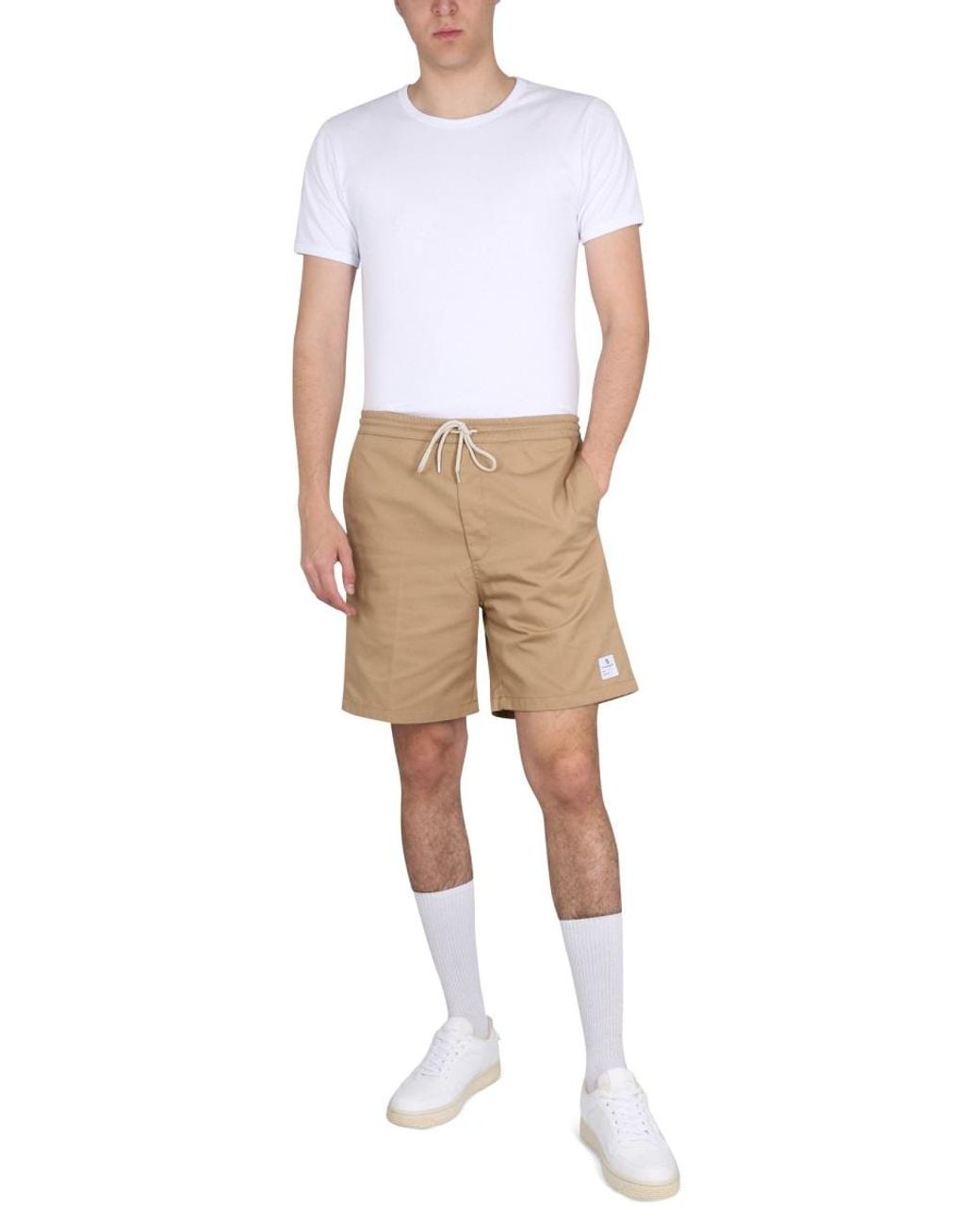Department 5 White Drawstring Bermuda Shorts for men