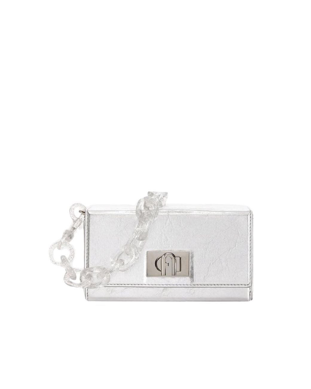 Furla White Bloombag Mini Shoulder Bag