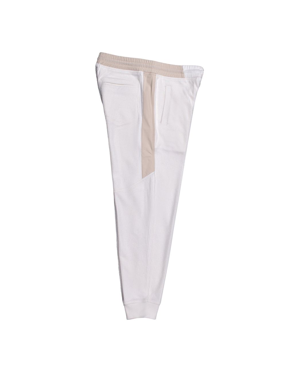 Brunello Cucinelli Blue Cream Relaxed Corduroy Trousers for men