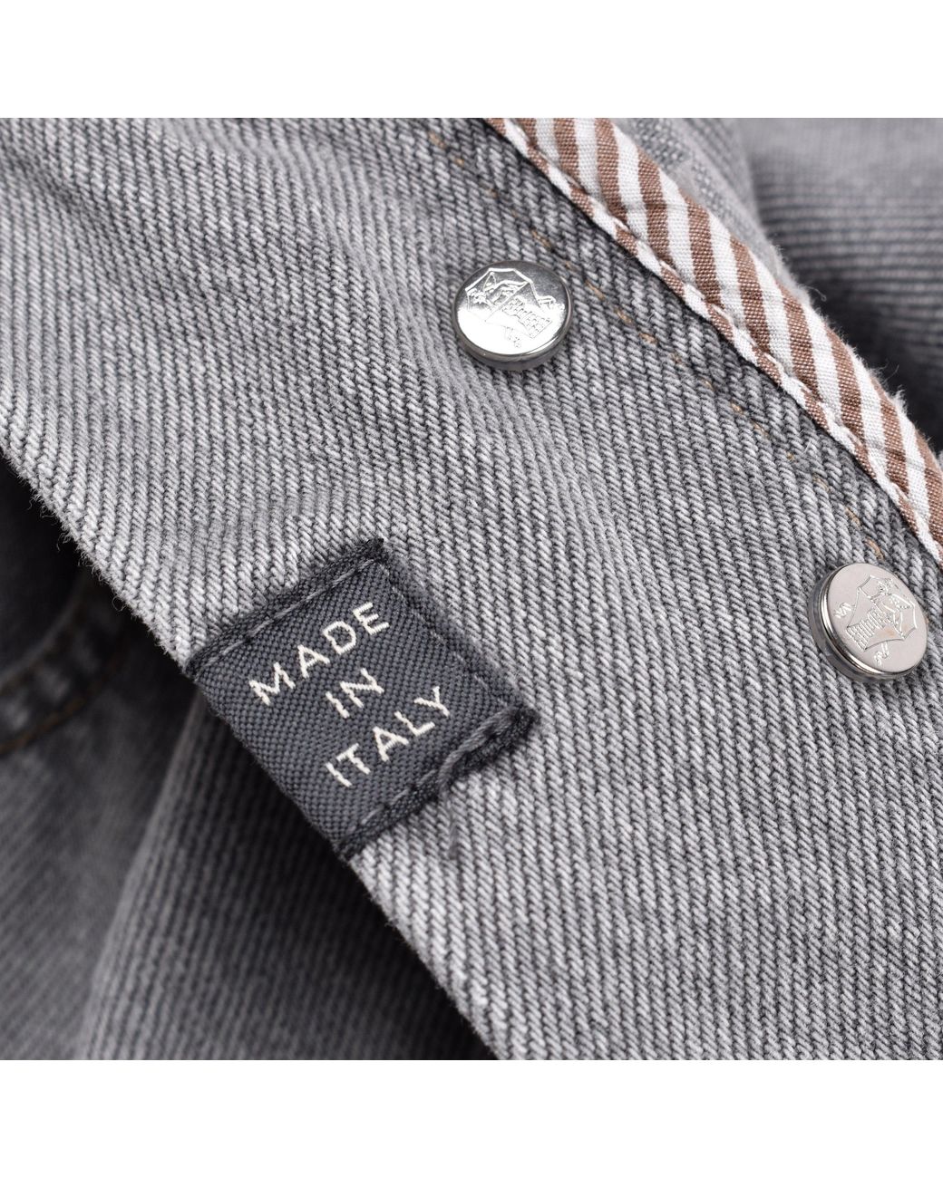 Brunello Cucinelli Gray Light Denim Trousers for men