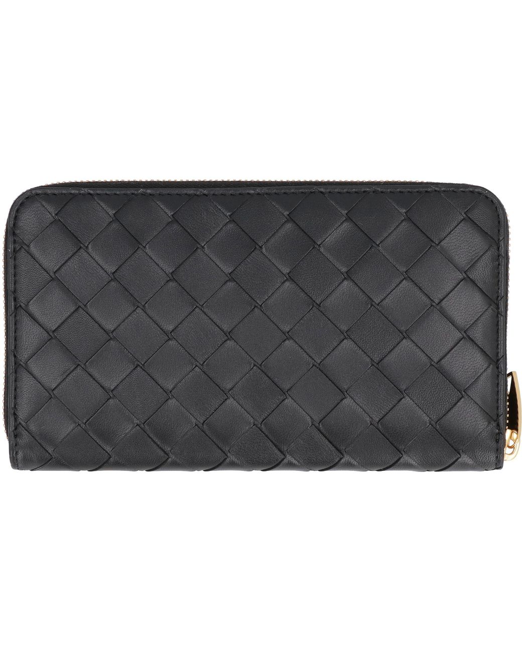 Bottega Veneta Gray Leather Zip-Around Wallet For