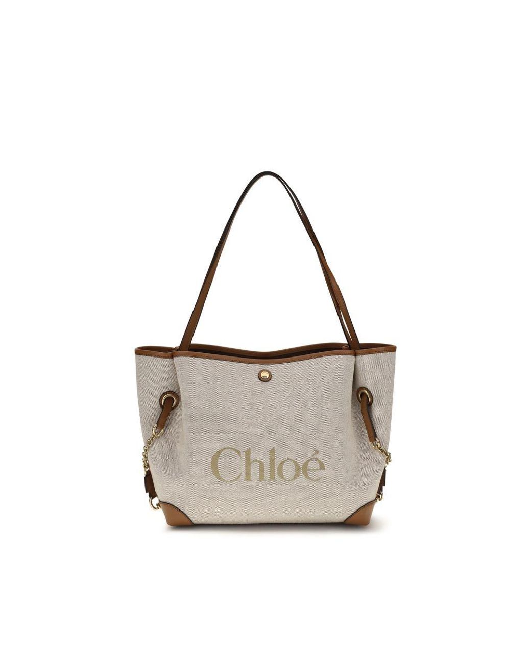 Chloé Multicolor Beige Cotton Shoulder Bag