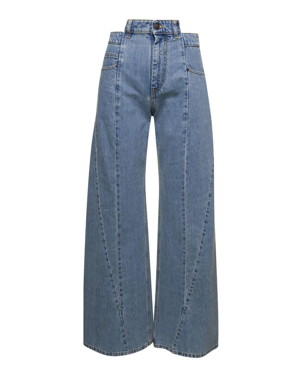Maison Margiela Blue Light Five-Pocket Asymmetric Jeans