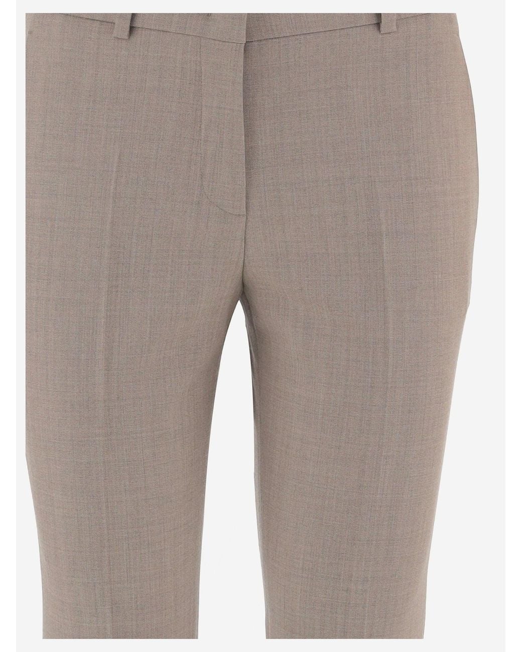 Ql2 Gray Trousers Margot Stretch Wool