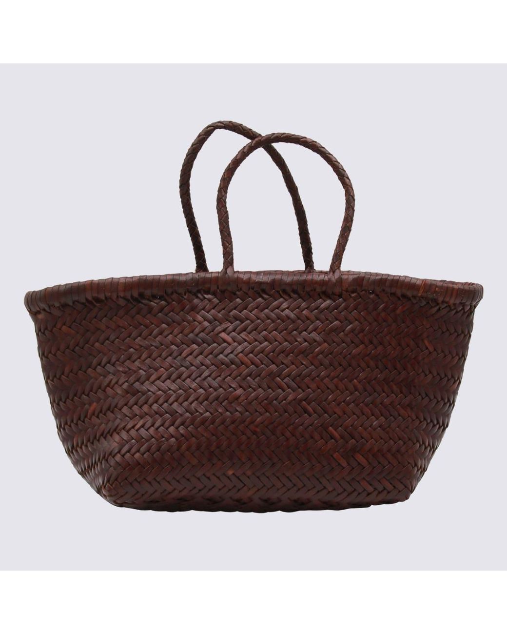 Dragon Diffusion Dark Lather Bamboo Triple Jump Small Totes in Brown ...