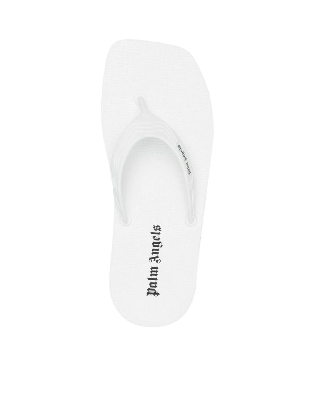 Palm Angels White Logo Flip Flops Sandals Shoes