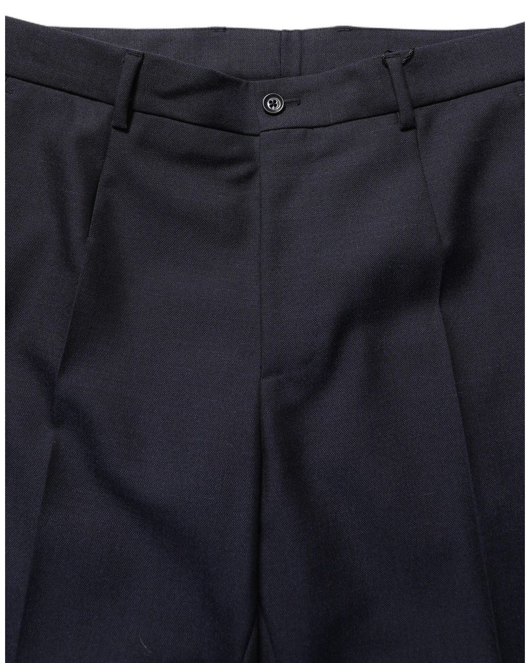 Dolce & Gabbana Blue Wool Tapered Leg Dress Trouser Pants Mohair for men