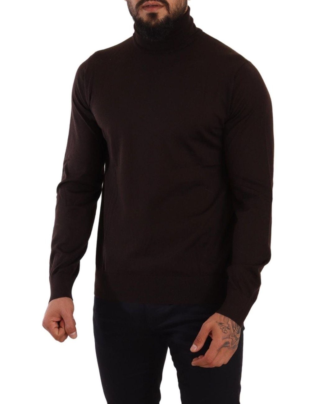 Dolce & Gabbana Black Cashmere Turtleneck Pullover Sweater Clothing for men