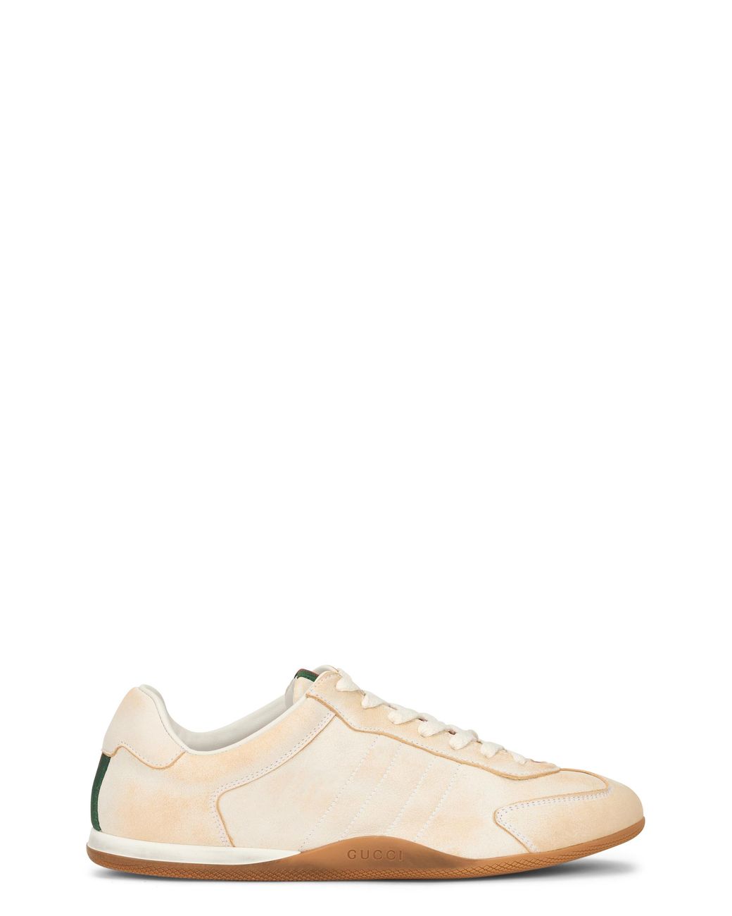 Gucci Pink Sneakers Shift Aged Leather Calf Skin Trainers
