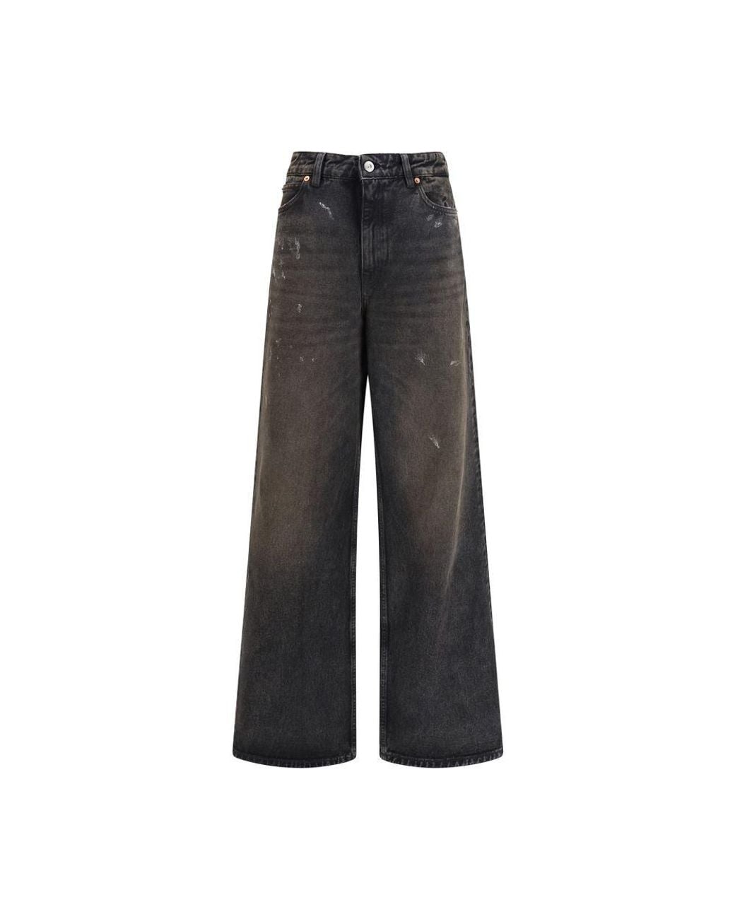 Our Legacy Gray Black Cotton Relaxed Fit Jeans