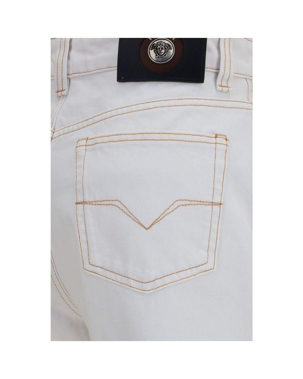 Versace Gray White Cotton High