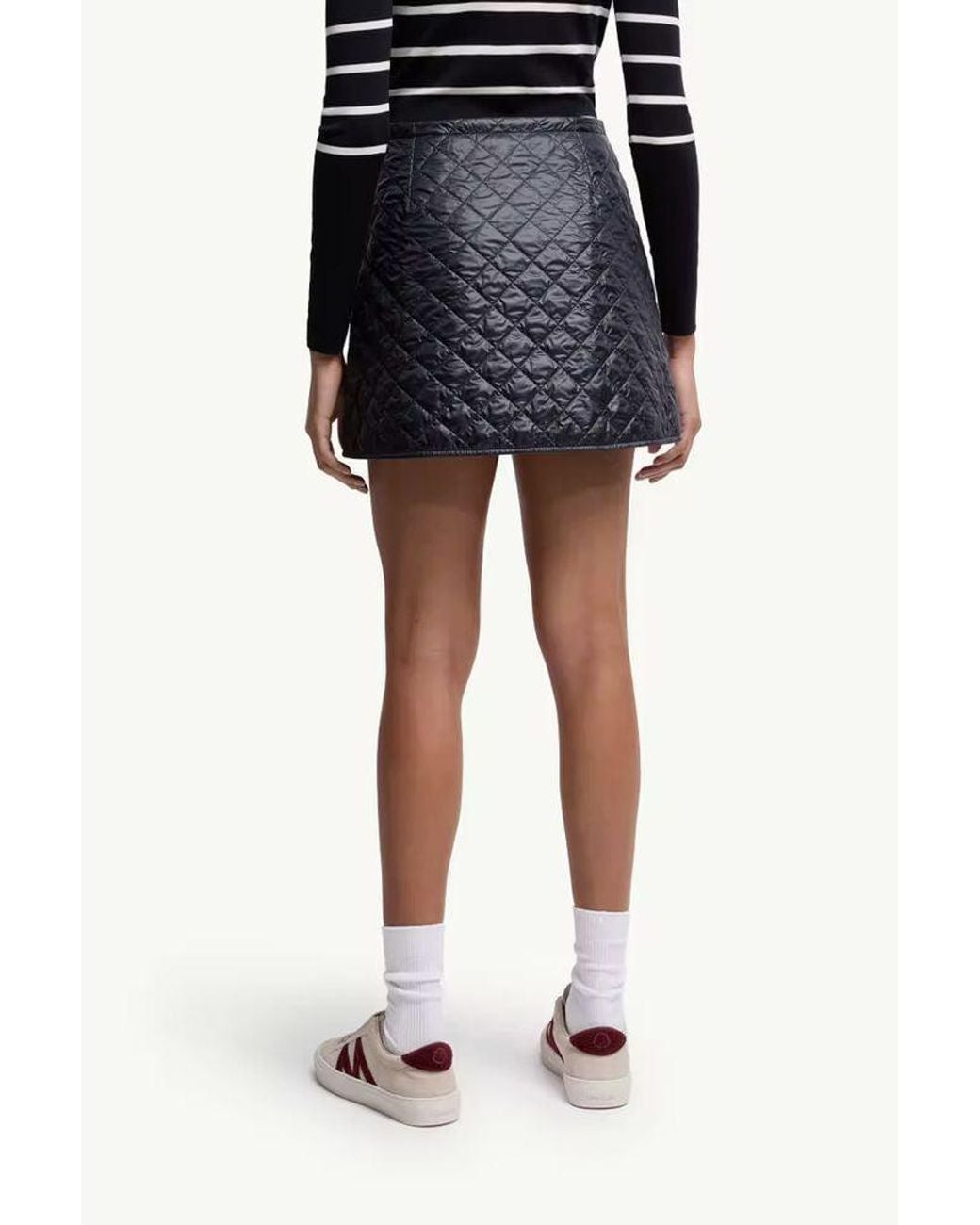 Moncler Blue Moncler Quilted Nylon Skirt